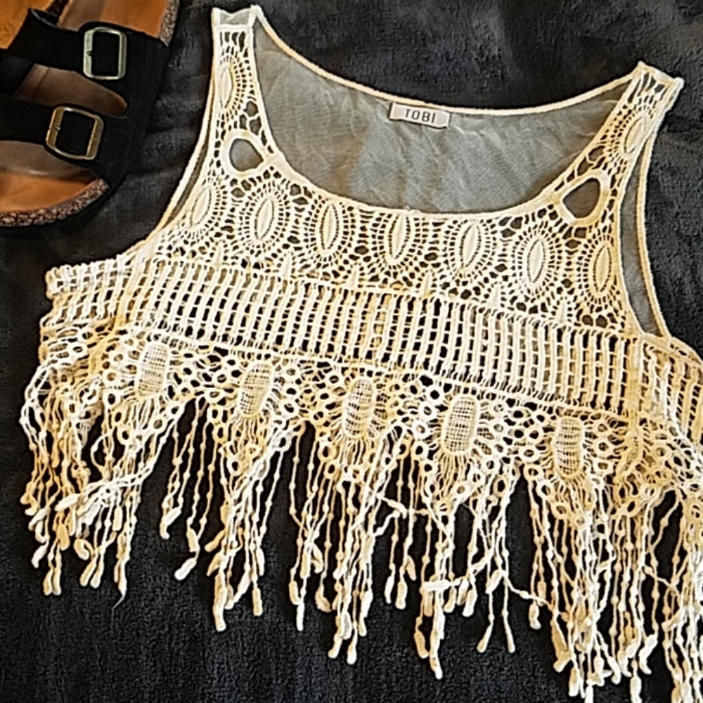 TOBI lace crop top